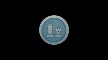Strategy Game Chess Loop Animation - Seamless Loading Icon video