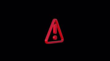 Seamless Animated Exclamation Mark in Triangle for Alerts and UI video