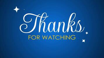Thanks for watching - thanks for watching video