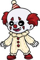 Chibi Scary Clown Halloween Costume vector