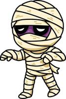 Chibi Mummy Boy Halloween Costume vector
