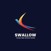 Swallow Colorful Logo Design vector