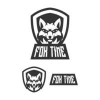 Fox Silhouette Logo For Gaming Team vector