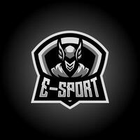 Esports Logo Knight Shield Emblem vector