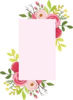 Elegant Burgundy Rose and Foliage Decorative Border for Invitations and Cards vector