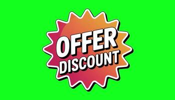 Offer and Discount Button Animation on Green Screen video