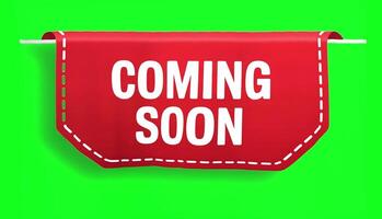 Simple Coming Soon Text Animation on Green Screen, HD Loop for Announcements video