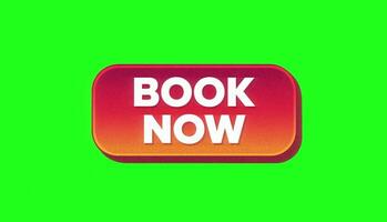 Book Now Button Click Animation on Green Screen video
