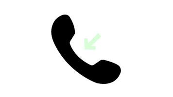 Incoming Call Animation with on White Background, HD Loop video