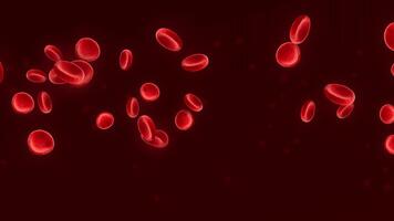 Dynamic 3D Animation of Red Blood Cells Flowing in the Bloodstream Medical and Biological Visualization,Blood Cells Microscopic View of Red Blood Cells. Medical Science Detailed Blood Stream Illustra video