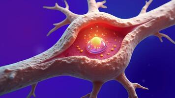 Dynamic Visualization of a Neuron Cell Internal Structure and Energy video