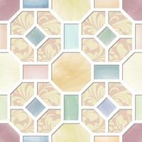 Abstract arabesque seamless pattern. Artistic line with geometric shapes. Linear floral ornamental texture vector