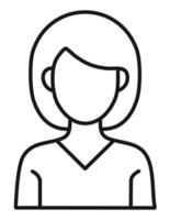 Girl user profile icon vector
