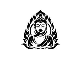 Elegant Buddha Face Illustration for Spiritual Art Design vector
