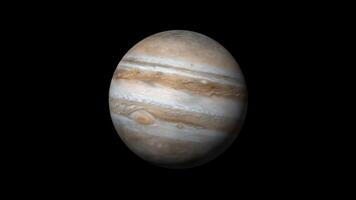 Realistic Jupiter 3D rotation in alpha channel video