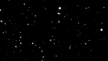 Snow falling on the black sky video