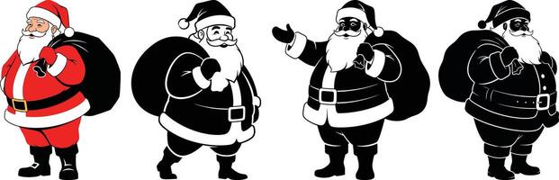 Santa Claus Collection - Christmas Holiday Characters vector