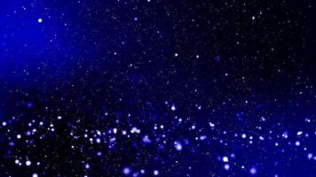 Blue background with snow falling from the sky video