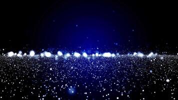 Abstract blue background with white lights video