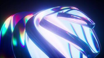 Abstract glass geometries background, 3d rendering video