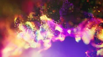 Flowing wave particles backgrounds, 3d rendering. video