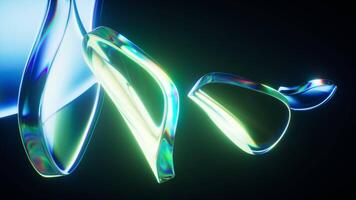 Abstract glass geometries background. video