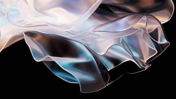 Flowing transparent multilayer cloth background. video