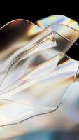 Flowing transparent multilayer cloth background, 3d rendering. video