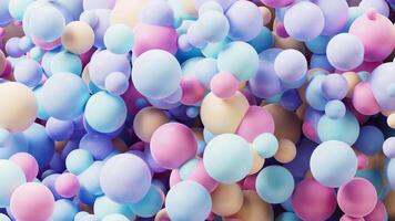 Abstract dense particles spheres background, 3d rendering. video