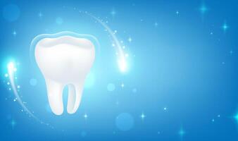 Shiny white tooth illustration vector