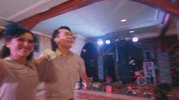 Dancers Performing in Elegant Hall video