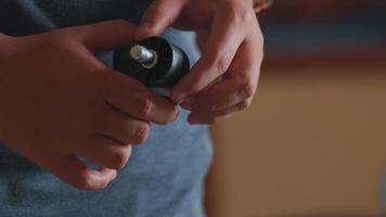 Close-Up of Hands Holding a Modern Gadget video
