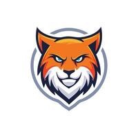 An orange fox head with a big mouth vector