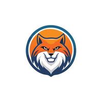 A fox head logo for a sports team vector