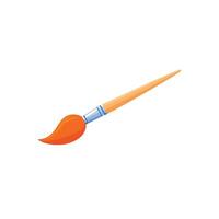 A paint brush with a handle on a white background vector