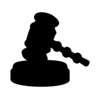 Cartoon Silhouette Hammer Of The Judgement Icon Digital vector
