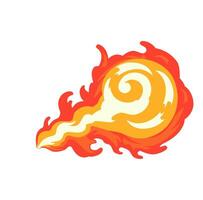 Cartoon Blown Fire Simple Design Icon Digital vector