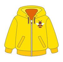 Cartoon Yellow Jacket Simple Design Icon Digital vector