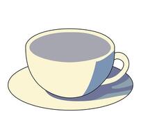 Cartoon White Fancy And Elegant Glass Simple Design Icon Digital vector