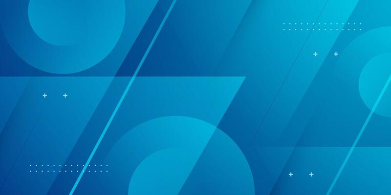 Abstract blue futuristic overlap triangle and circle shapes pattern background. Simple and trendy banner background concept.