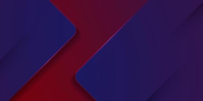 Abstract overlap papercut dark red gradient blue background. Simple pattern design with lights. vector