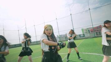 Energetic Dance Performance on Grassy Field video