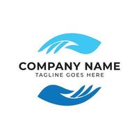Caring Hands Logo Design Symbolizing Support and Compassion with a Modern and Minimalist Aesthetic for a Trustworthy Brand Identity vector