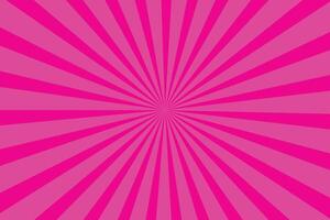 Bright Pink Sunburst Background with Radiating Lines vector