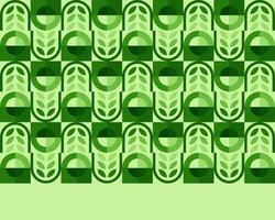 Simple green leaf geometric background vector