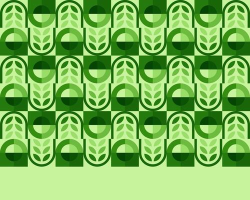 Simple green leaf geometric background