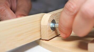 Building a wooden frame with simple hand tools video