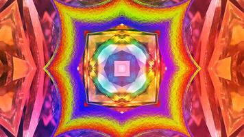 Abstract geometric kaleidoscope with fluid motion. video