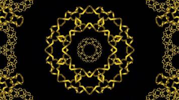 Abstract light patterns in a stunning kaleidoscope loop video