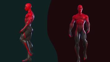 Walk Cycle of Spider Man. 3D Character design video